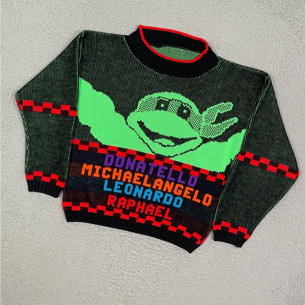 Kids Vintage 90s Teenage Mutant Ninja‎ Turtles knit sweater